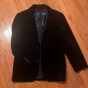 Juicy Couture men’s black velour sports coat